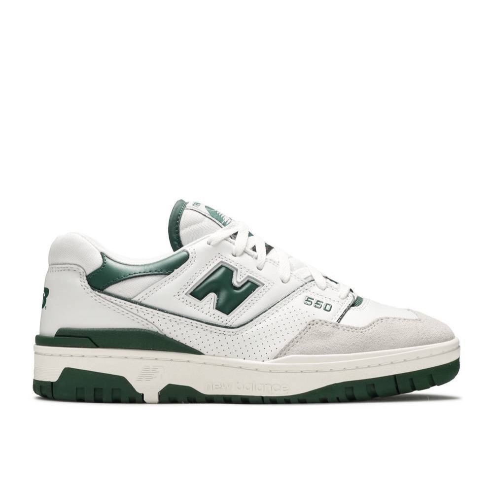 NWT New Balance 550 White Green Low Top Sneakers